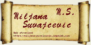Miljana Suvajčević vizit kartica